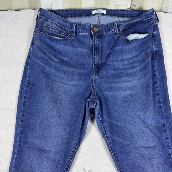 Levi's Skinny Jeans Womens Blue Stretch Denim High Rise Comfort Size 18S 34x28 - Picture 3 of 16
